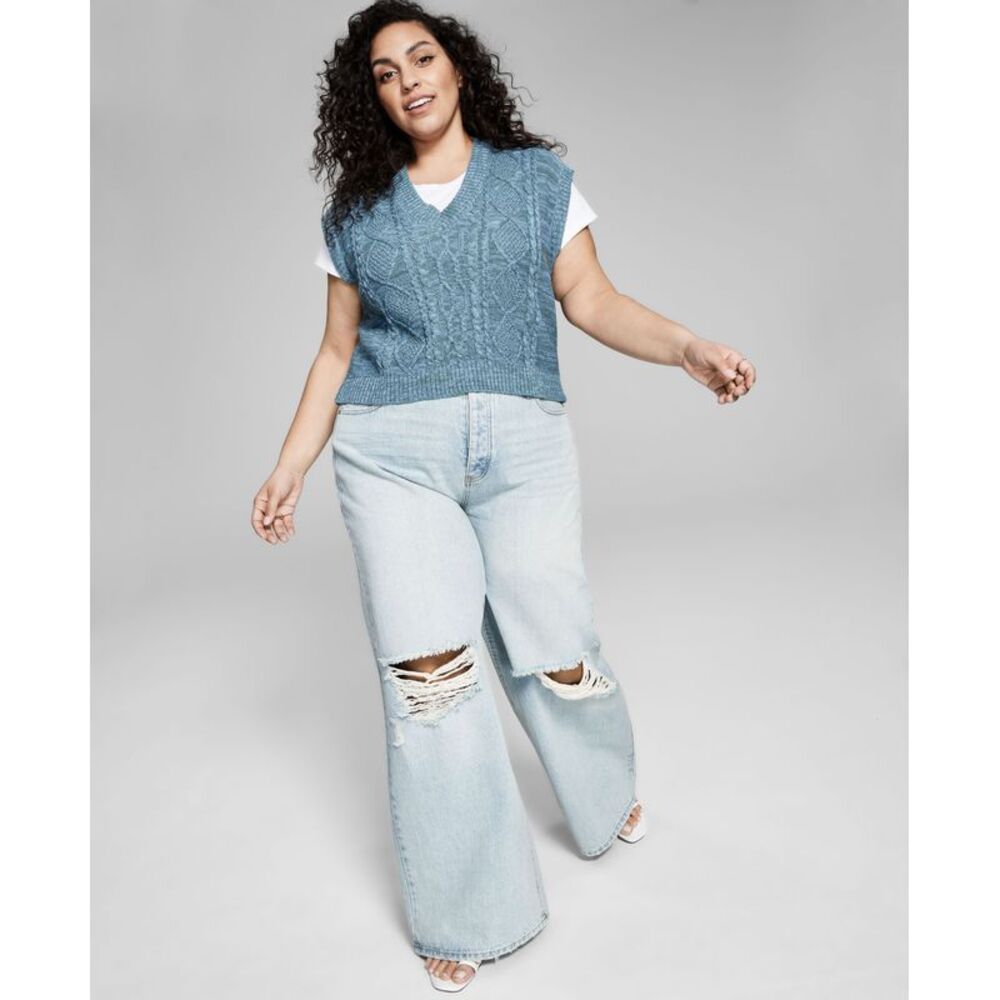 And Now This Now This Trendy Plus Size Sweater Vest